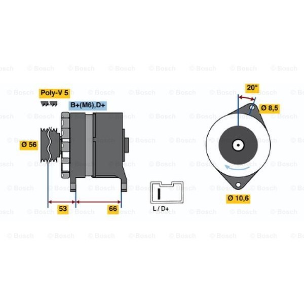 Слика на Генератор BOSCH 0 986 036 480