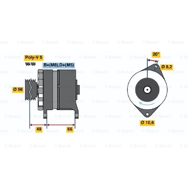 Слика на Генератор BOSCH 0 986 037 801