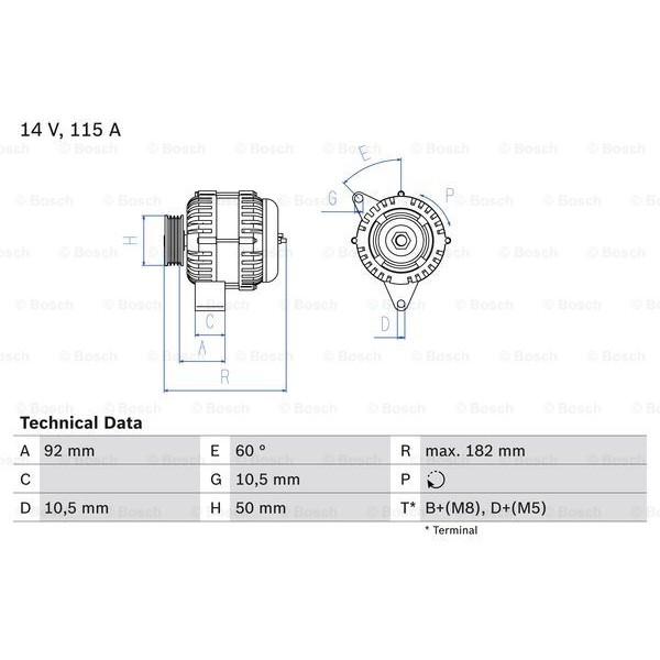 Слика на Генератор BOSCH 0 986 037 990