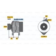 Слика 1 на Генератор BOSCH 0 986 038 740