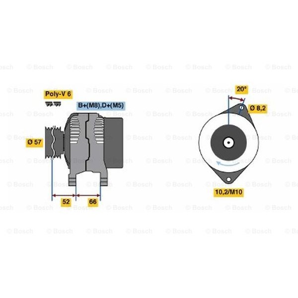 Слика на Генератор BOSCH 0 986 038 750