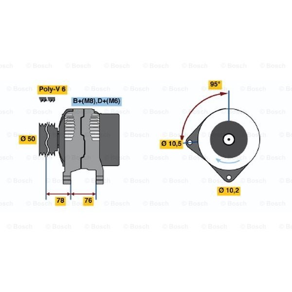 Слика на Генератор BOSCH 0 986 039 000