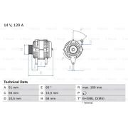 Слика 1 на Генератор BOSCH 0 986 039 250