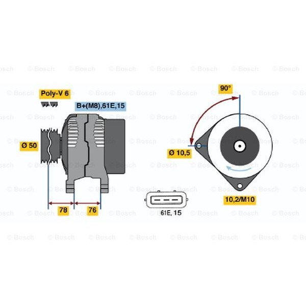 Слика на Генератор BOSCH 0 986 039 720