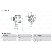 Слика 1 на Генератор BOSCH 0 986 040 220