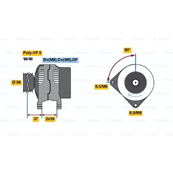 Слика на Генератор BOSCH 0 986 040 350