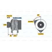 Слика 1 на Генератор BOSCH 0 986 040 380