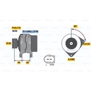 Слика 1 на Генератор BOSCH 0 986 041 310