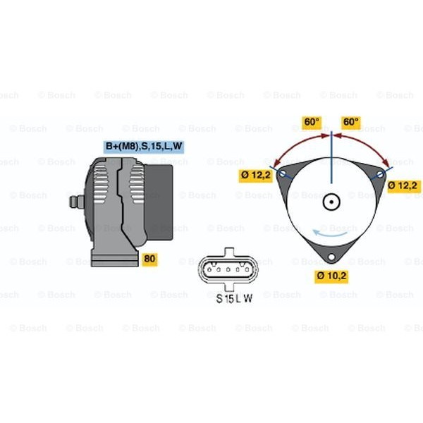 Слика на Генератор BOSCH 0 986 042 580 за камион MAN E 2000 28.460 FANLK - 460 коњи дизел