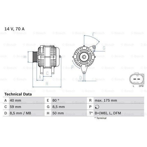 Слика на Генератор BOSCH 0 986 042 620 за VW Fox (5Z1,5Z3) 1.0 - 72 коњи бензин