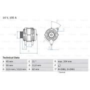 Слика 1 на Генератор BOSCH 0 986 042 780