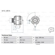 Слика 1 на Генератор BOSCH 0 986 046 170