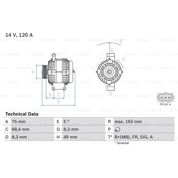 Слика на Генератор BOSCH 0 986 049 670