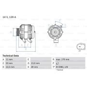 Слика 1 на Генератор BOSCH 0 986 082 220