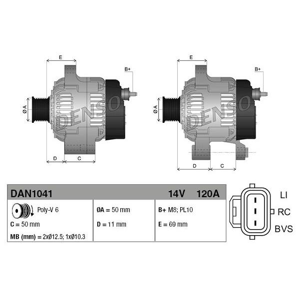 Слика на Генератор DENSO DAN1041