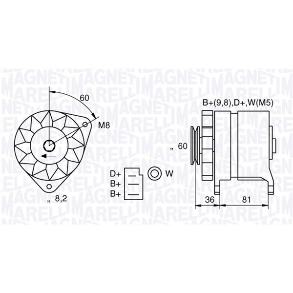 Слика на Генератор MAGNETI MARELLI 054022581010