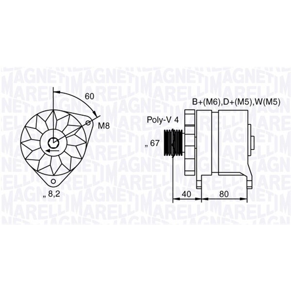 Слика на Генератор MAGNETI MARELLI 054022708010