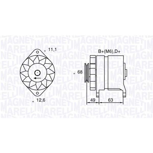 Слика на Генератор MAGNETI MARELLI 063321041010