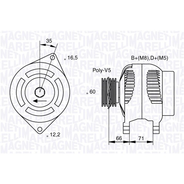 Слика на Генератор MAGNETI MARELLI 063321625010