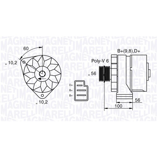 Слика на Генератор MAGNETI MARELLI 063534893260