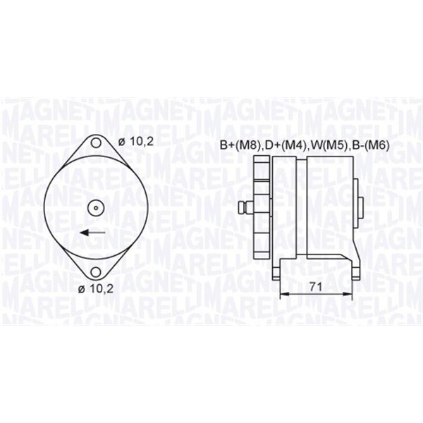 Слика на Генератор MAGNETI MARELLI 063730032010