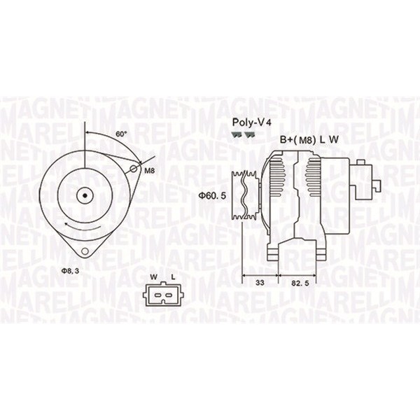 Слика на Генератор MAGNETI MARELLI 063731317010 за Ford Transit BUS (E) 1991 2.5 TD (EBS, EBL, ECL, EDS, EDL, ESS, EUS) - 85 коњи дизел