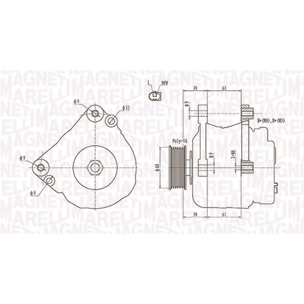 Слика на Генератор MAGNETI MARELLI 063731587010