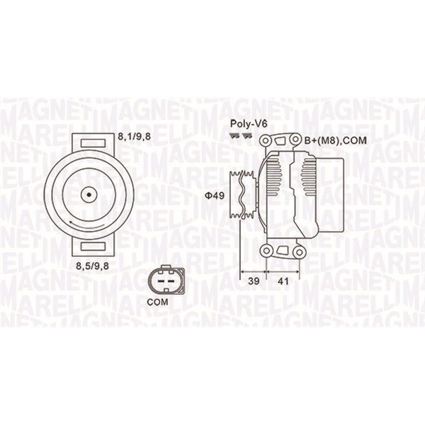 Слика на Генератор MAGNETI MARELLI 063731953010 за BMW 3 Coupe E92 330 i - 272 коњи бензин