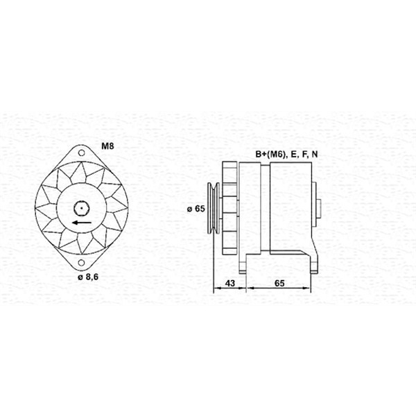 Слика на Генератор MAGNETI MARELLI 943346041010