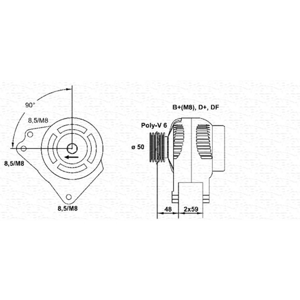 Слика на Генератор MAGNETI MARELLI 943355009010