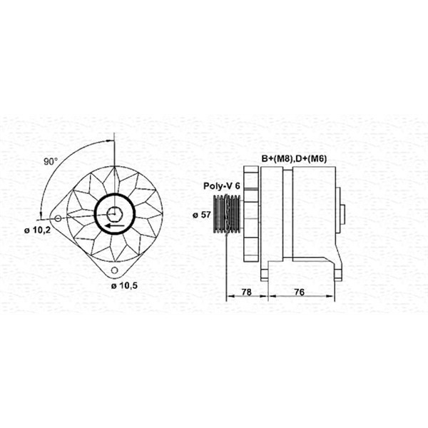 Слика на Генератор MAGNETI MARELLI 943355094010