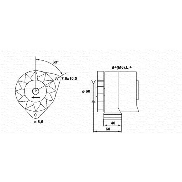 Слика на Генератор MAGNETI MARELLI 943356145010