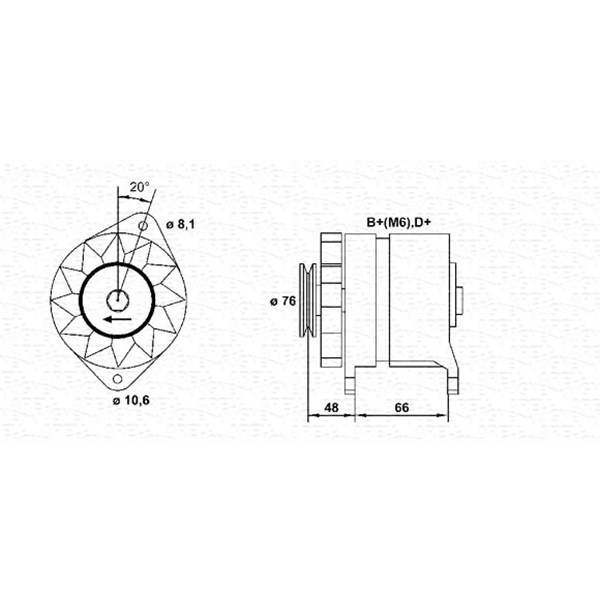 Слика на Генератор MAGNETI MARELLI 943356151010