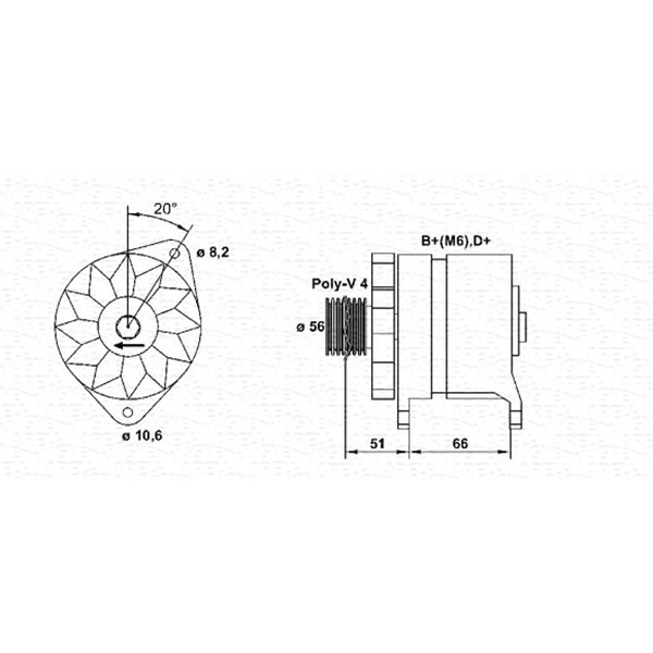 Слика на Генератор MAGNETI MARELLI 943356183010