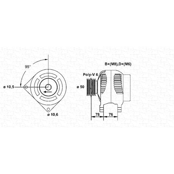 Слика на Генератор MAGNETI MARELLI 943356551010