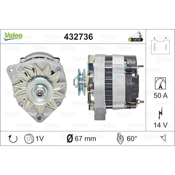 Слика на Генератор VALEO NEW ORIGINAL PART 432736