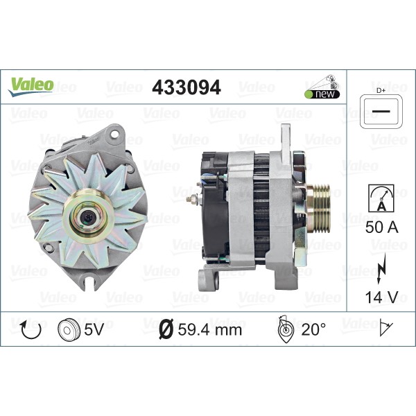 Слика на Генератор VALEO NEW ORIGINAL PART 433094