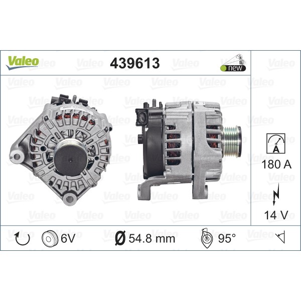 Слика на Генератор VALEO NEW ORIGINAL PART 439613 за BMW 3 Sedan E90 318 d - 143 коњи дизел