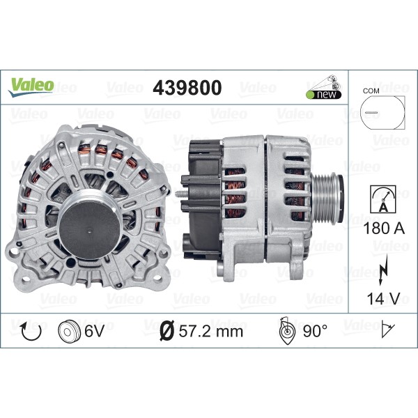 Слика на Генератор VALEO NEW ORIGINAL PART 439800 за Audi A6 Allroad (4GH, 4GJ) 3.0 TDI quattro - 313 коњи дизел