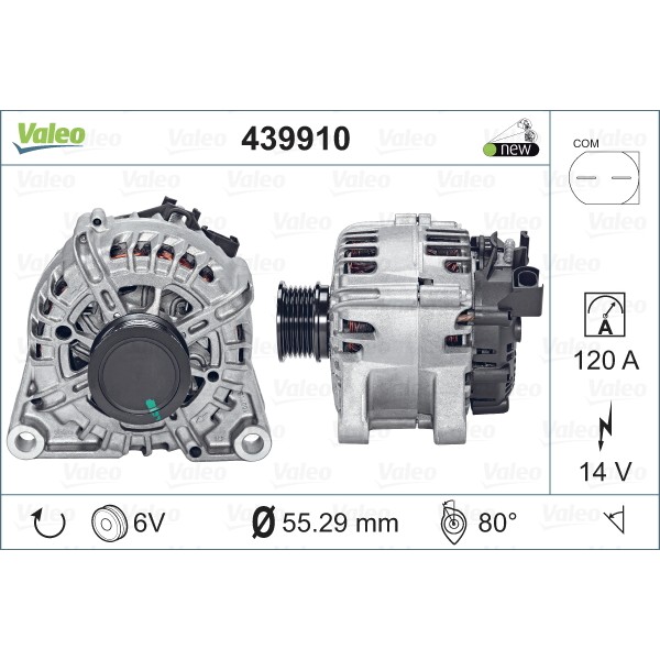 Слика на Генератор VALEO NEW ORIGINAL PART 439910 за Ford Focus 3 Turnier 2.0 TDCi - 163 коњи дизел