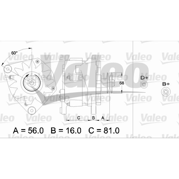 Слика на Генератор VALEO REMANUFACTURED PREMIUM 436330 за BMW 5 Touring E34 518 i - 113 коњи бензин