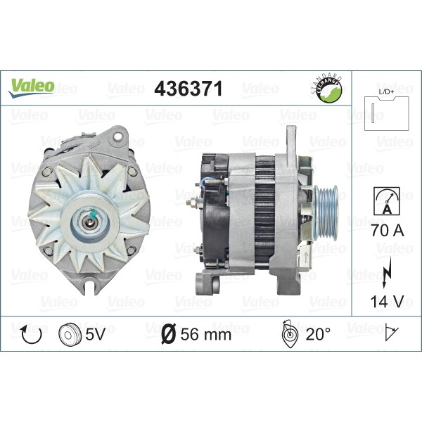 Слика на Генератор VALEO REMANUFACTURED PREMIUM 436371