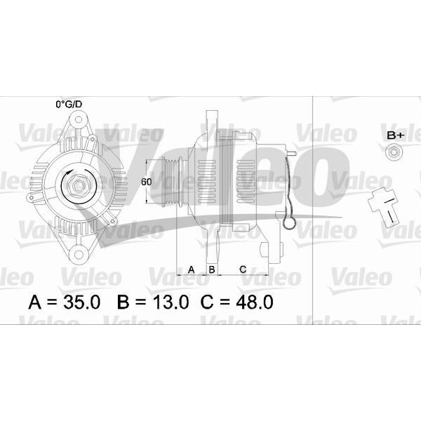 Слика на Генератор VALEO REMANUFACTURED PREMIUM 436544 за Mitsubishi Colt Saloon (C1 A,C6 A,RD,RE) 1.2  (C65A) - 60 коњи бензин