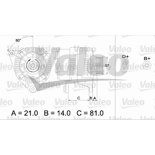 Слика на Генератор VALEO REMANUFACTURED PREMIUM 436744