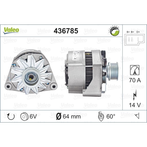 Слика на Генератор VALEO REMANUFACTURED PREMIUM 436785