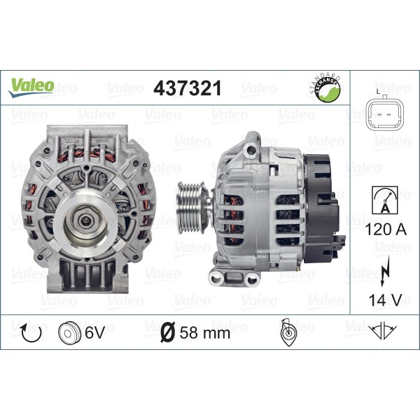 Слика на Генератор VALEO REMANUFACTURED PREMIUM 437321