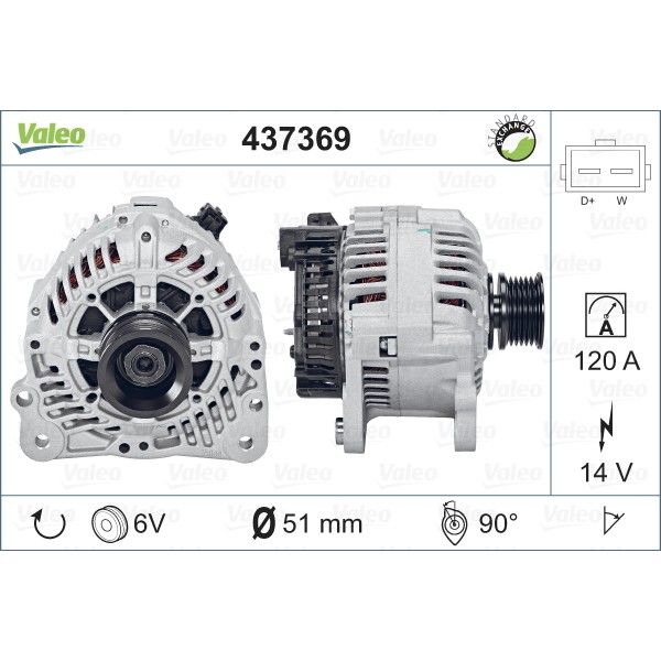 Слика на Генератор VALEO REMANUFACTURED PREMIUM 437369