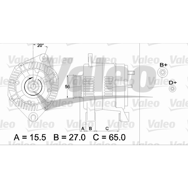 Слика на Генератор VALEO REMANUFACTURED PREMIUM 437462