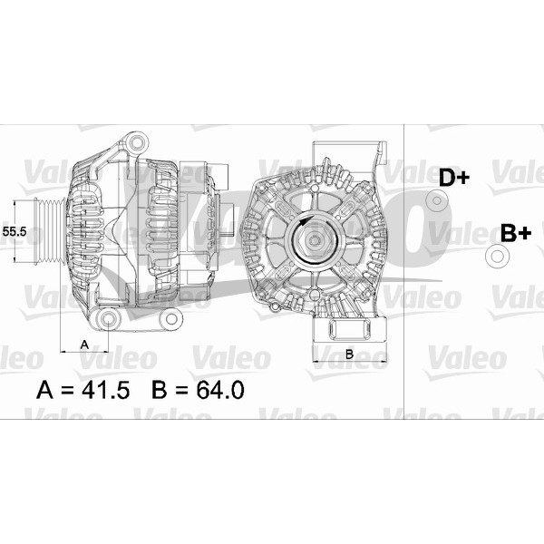 Слика на Генератор VALEO REMANUFACTURED PREMIUM 437475 за Fiat Punto Evo 1.3 D Multijet - 75 коњи дизел