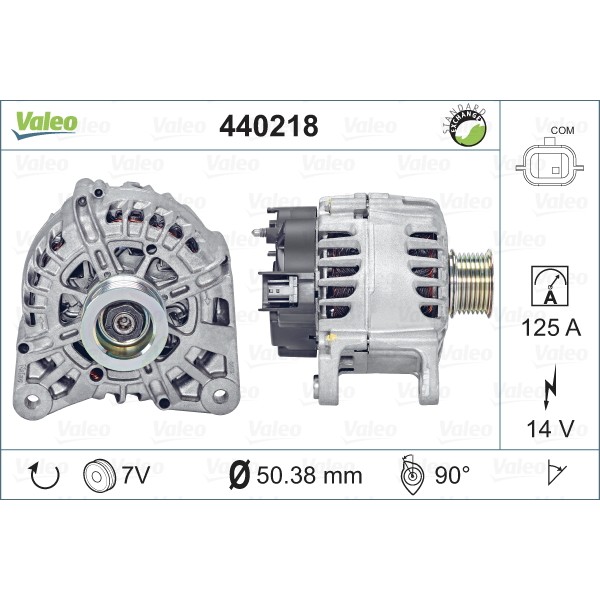 Слика на Генератор VALEO REMANUFACTURED PREMIUM 440218 за Renault Megane 3 Hatchback 2.0 TCe 220 - 220 коњи бензин